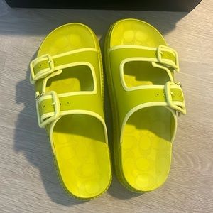 Coach Lucy Rubber sandals in key lime